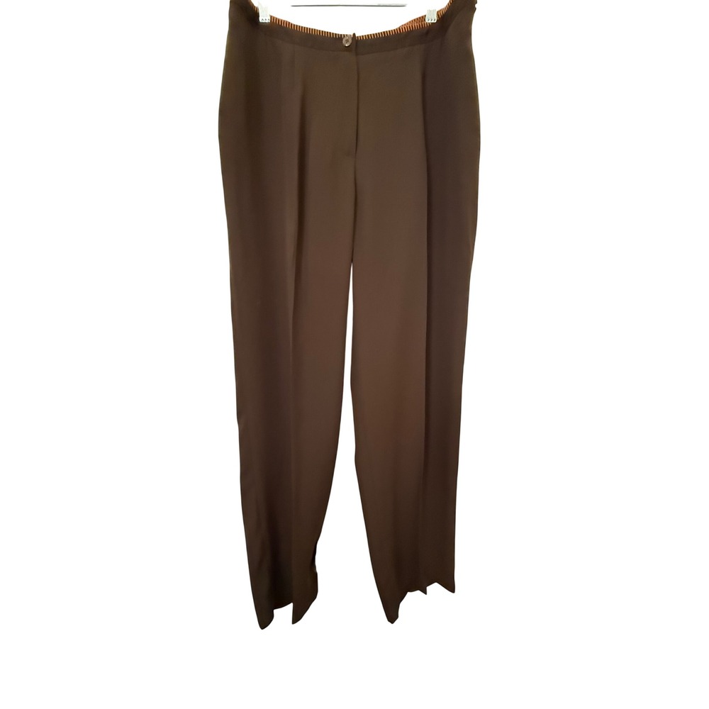 Harve Benard by Benard Holtzman Brown Pleated Dress Pants Size 14 High Rise